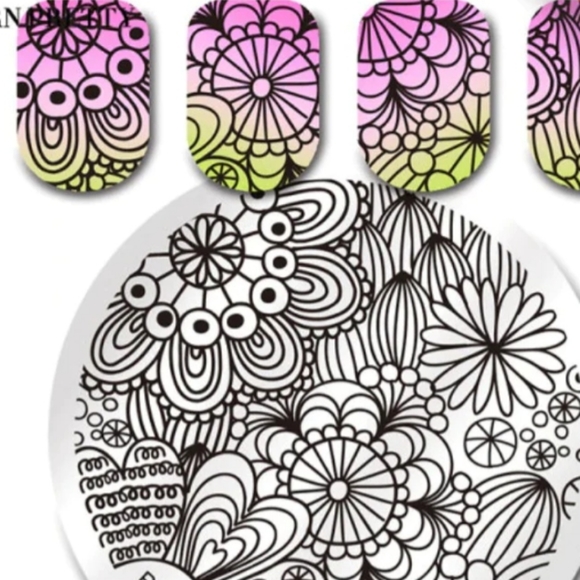 Nail Stamping Plate - Born Pretty #53 - Picture 2 of 2